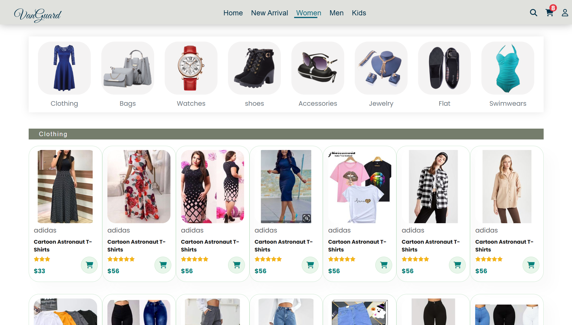 E-commerce project screenshot